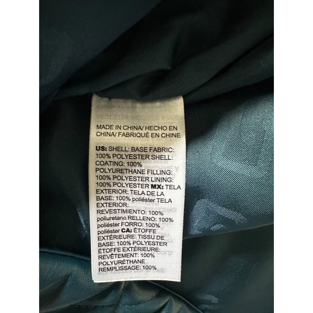 Chico’s Deep Teal Faux Leather Vest Chico’s 2 (Large / US 12) NWOT - Picture 8 of 9